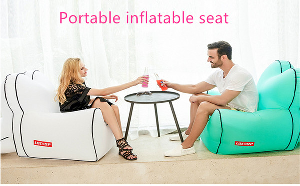 NEW Air sofa, outdoor portable single inflatable bed, moisture-proof mattress, inflatable lazy sofa,Nylon Material for Aircraft Parachute.