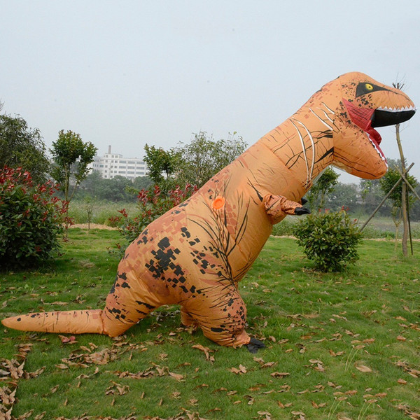 Inflatable Dinosaur Costume Adults Fancy Dress Outfit Cosplay Inflatable Full Body Fancy Dress Animal Jumpsuit Halloween Costume +NB