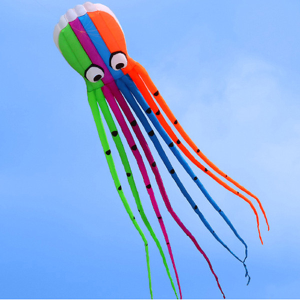 Outdoor Fun Sports High Quality 8m Power Kite Software Octopus Flying Outdoor Toys Soft Frameless Squid Kite