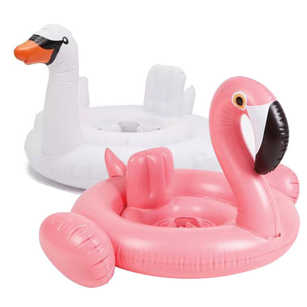 Baby Swimming Ring Donut Seat Inflatable Flamingo Swimming Float Swan Pool Float Baby Summer Water Fun Pool Toy Kids