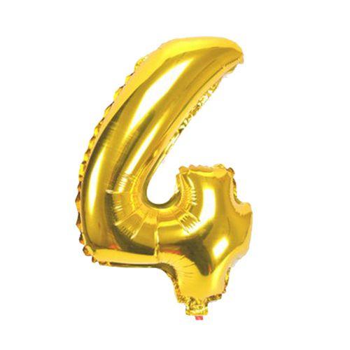 32 inches gold Number Digit Foil Balloons Helium Balloons Birthday Wedding Decorations Air Party Event Gold 4