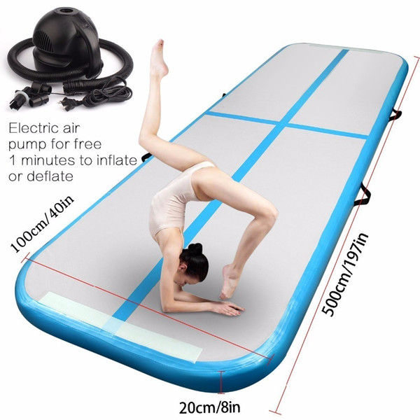 2018 Air track 5m Inflatable Cheap Gymnastics Mattress Gym Tumble Airtrack Floor Tumbling Air Track For Sale Fedex Free Shipping