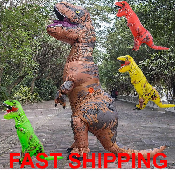 Adult inflatable Dinosaur T REX Costume Jurassic World Park Blowup Dinosaur Cosplay Inflatable Costume Party Costume
