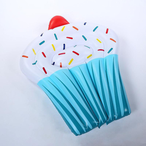 Hot Sale Originality Outdoor Play Water Mount Mat Inflatable Cake Shape Float Toy Summer Beach Dessert Swimming Suplies In Stock