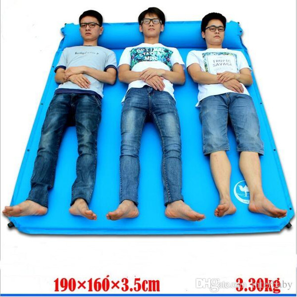 Automatic Blow-up Sleeping Camping Mat Mats Inflating Damp Proof Outdoor Hiking Mats Double Three Person Air Cushion Picnic Bed Carpet B2565