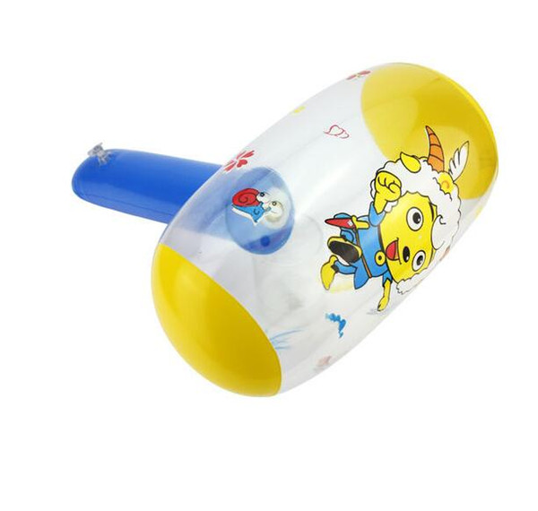 Outdoor Fun Sports Toys 2pcs/lot Cartoon hammer with bells swaying hammer inflatable toys LYQ