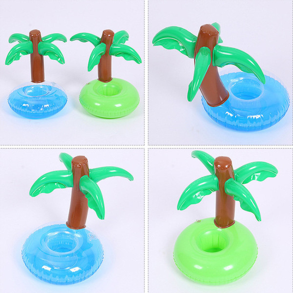 Coconut Palm Tree Inflatable Cup Holder Floating Inflatable Drink Holder Coconut Tree Inflatable Coaster Swimming Pool Party Supplies