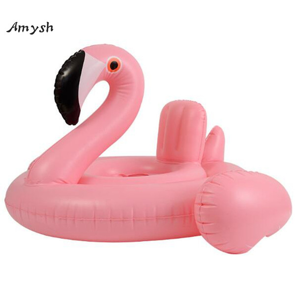 Amysh Baby kids Summer Flamingo Seat Float Inflatable baby safe swimming rings Infant &Toddlers Swim Circle Pool inflatable toy