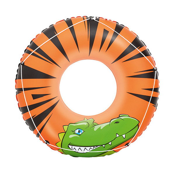 Thicken Crocodile Inflatable Adult Children Cord Pull Swimming Ring Inflatable Pool Float Circle C110