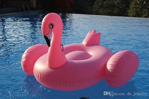 1.5m Giant Swan Inflatable Flamingo Float New White And Pink Swan Inflatable Floats Swimming Ring Raft Swimming Pool Toys For Adult