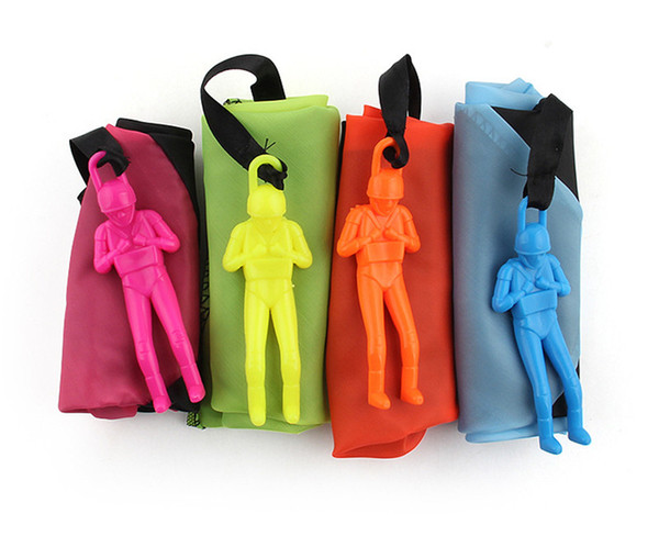 Mini parachute Throwing Kids Mini Play Parachute Toy Soldier Outdoor Sports Children's Educational Toys Outdoor Toys Candy Colors