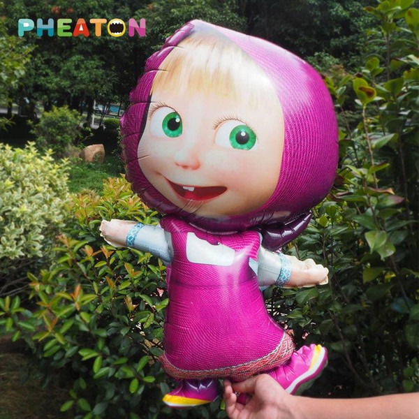 1pcs Masha Balloons Inflatable Party Balloons Decoration Air Balloon Classic Toys Largest 97*60cm Or Small 47*77cm