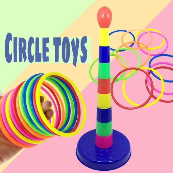 Indoor and Outdoor Parent-Child Sports Children Throwing Ring Games Plastic Ring Layered Toys