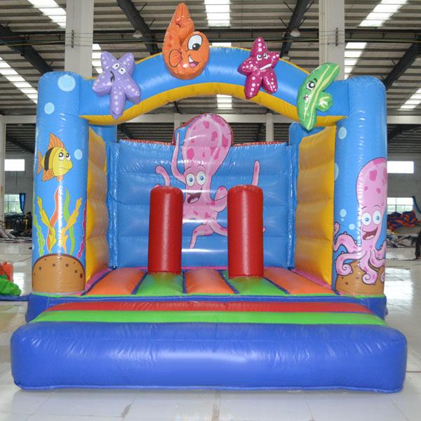 With beautiful oncean painting inflatable octopus bouncer kid funny toy inflatable play house with CN14960 certification