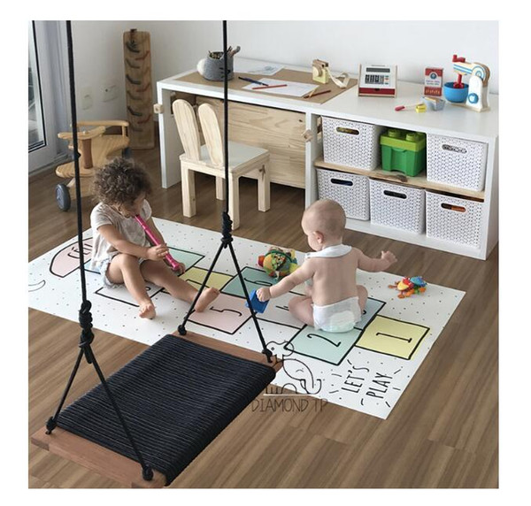 Children's swing indoor and outdoor square swing Children's toy rope net Swings Chair Baby suspension chair swing