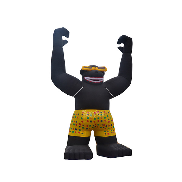 AC010 Benao giant cartoon type 20 ft customized Black gorilla inflatable cartoons,6m monkey model for outdoor advertising