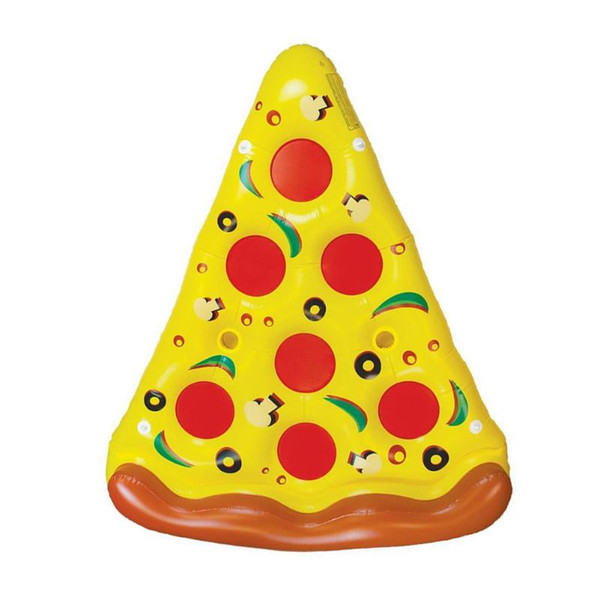 180cm Summer Inflatable Lovely Pizza Shape Swim Pool Floats Raft Air Mattresses Swimming Fun Water Sports Beach Toy For Adult