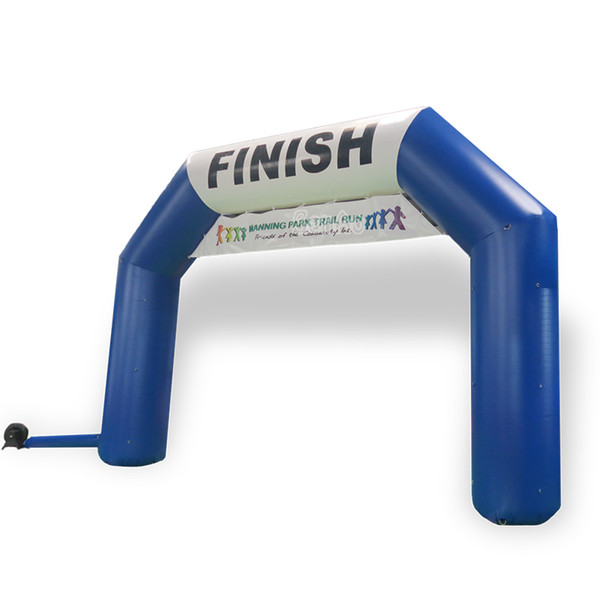 Benao R467 20 ft Blue white angle inflatable start finish line goal arch,sport event marathon archway,challenge finish arch