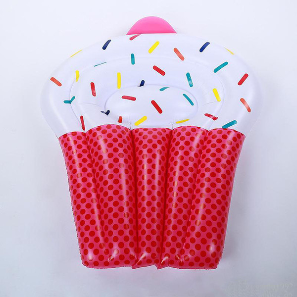 Summer New Product Cake Floats Water Mount Play Swimming Supplies Thickening PVC Inflatable Floating Beach Dessert Pad