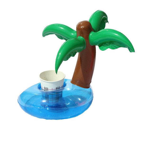 1 PCS Mini Coconut trees watermelon Floating Inflatable Toys Drink Can Cell Phone Holder Stand Pool bath Toys