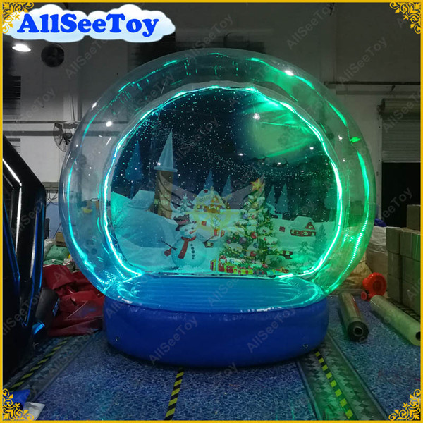 Illuminated Inflatable Snow Globe for Christmas Decoration ,Good Quality Snow Globe for Photography,Inflatable Human Size Snow Globe