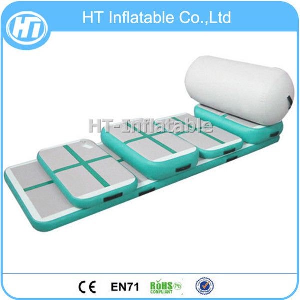 Free Shipping Mint Green Air Track Cheap Equipment Gymnastics Training Mat Inflatable AirTrack Home Edition Set for Gym