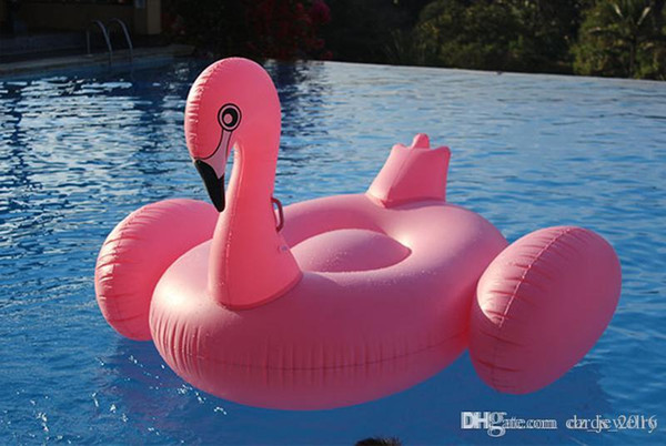 1.5m Giant Swan Inflatable Flamingo Float New White And Pink Swan Inflatable Floats Swimming Ring Raft Swimming Pool Toys For Adult