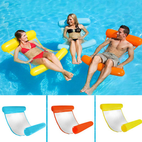 Explosion models with net hammock folding double backrest floating drainage upstream music recliner floating bed sofa water inflatable toys