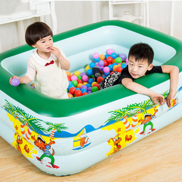 150cm Three-story children's indoor swimming pool Inflatable thicken heighten bubble pool Family inflatable pool play water toy