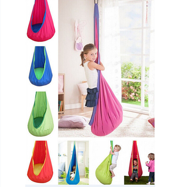 2018 New colorful children's hammock garden furniture swing chair indoor outdoor seat children's swing seat portable