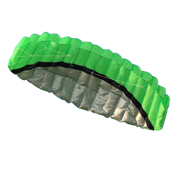 2.5m Dual Line Stunt Parafoil Kite Power Soft Kite 2 x 30m Lines Winder Outdoor Fun Toy Beach Kites