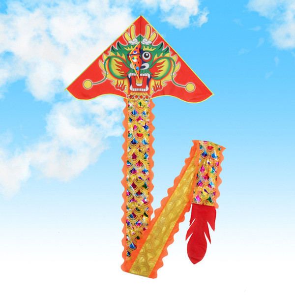 New faucet kite Weifang cartoon dragon kite children triangle kite factory wholesale
