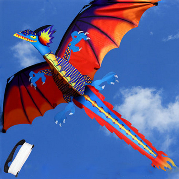 Classical Dragon Kite 140*120cm With Tail And Handle Single Line cartoon 3D dinosaur Kite B11