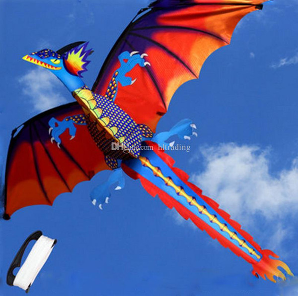 Classical Dragon Kite 140*120cm With Tail And Handle Single Line cartoon 3D dinosaur Kite C6237