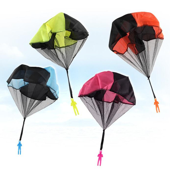 NEW Hand Throwing Kids Mini Play Parachute Toy Soldier Outdoor Sports Children's Educational Toys Outdoor Toys Candy Color DHL 