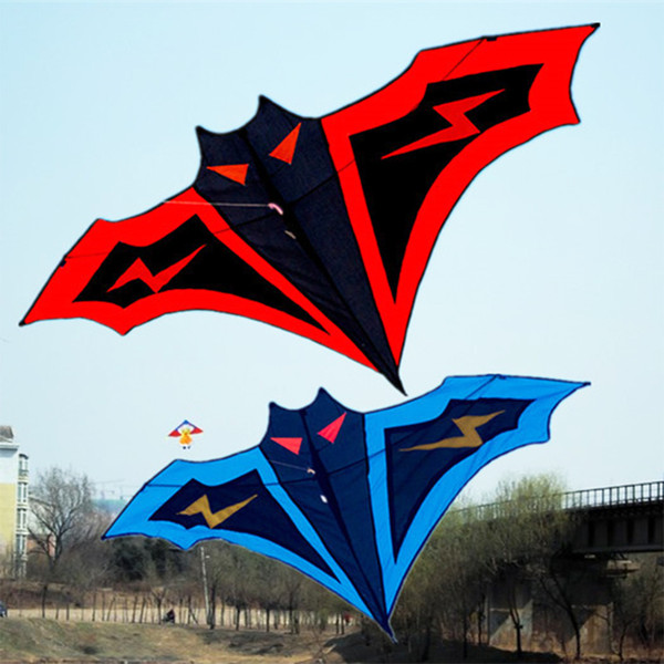 Wholesale- 180cm Large Bat Kite Manual Stitching Kites string Easy Control Flying Toy Children Gift Outdoor Sports Toys