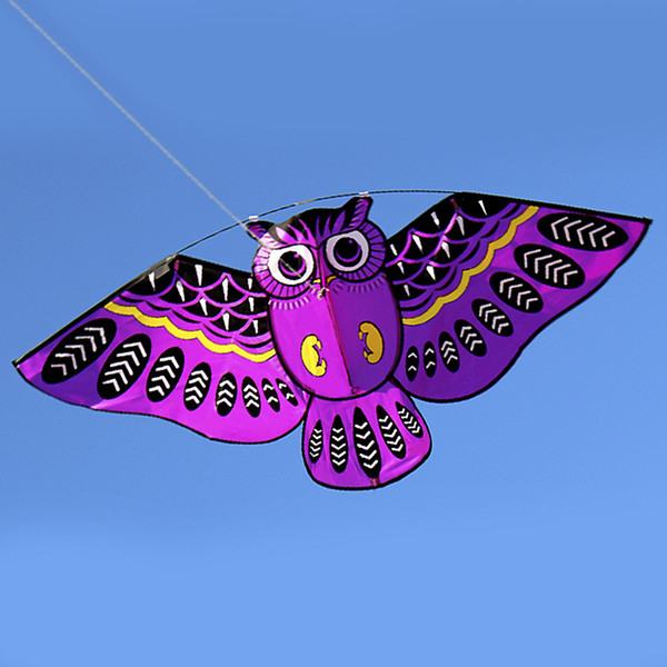 Cartoon Owl Flying Kite With Kite Line Easy Fly Kite with 50M Line Toys for Children Kids Gift Outdoor Tool 43 x 20 Inch Colorfu