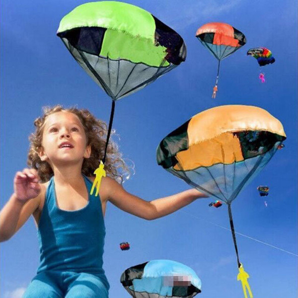 Kids Hand Throwing Parachute Toy For Children's Educational Parachute With Figure Soldier Outdoor Fun Sports Play Game