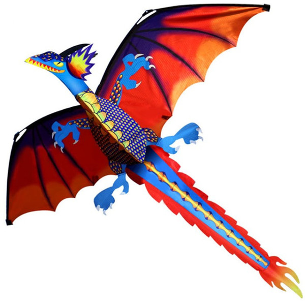 Classical Dragon Kite With Tail And Handle Single Line Good Flying High Altitude Animal Kites 140cm X 120cm