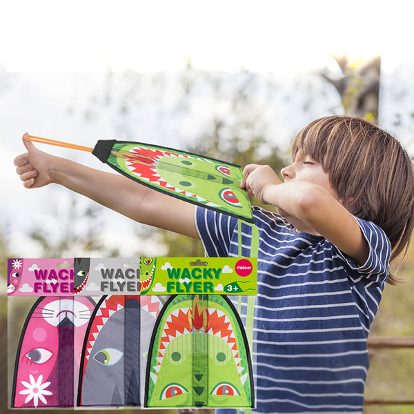 Cartoon Kite for Children Ejection Toys Outdoor Sports Flying Kids Kites 3 Shapes Parent-child interaction Novelty toys