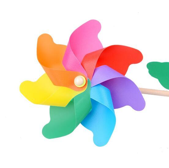 Colorful Windmill Plastic Windmill Kids Gift Toys Outdoor Hand Windmillls For Children