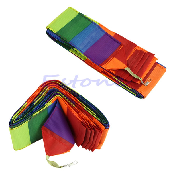 New 10M Super Nylon Rainbow Kite Tail Line Outdoor Fun Sports Kite Accessory Kids Gift #K4UE# Drop Ship