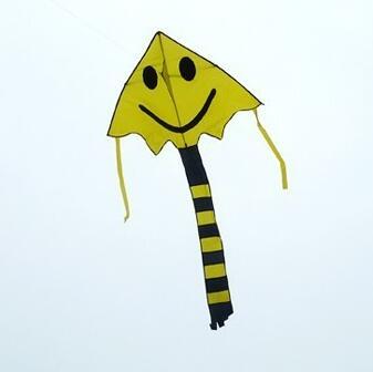 cpam free shipping high quality smiling face kites 10pcs/lot with handle line children kites easy control various colors choose