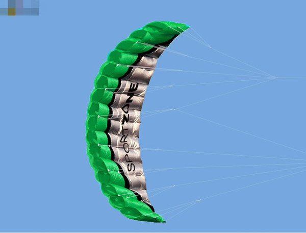 Free Shipping High Quality 2.5m Red Dual Line Parafoil Kite WithFlying Tools Power Braid Sailing Kitesurf Rainbow Sports Beach
