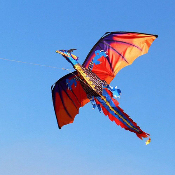 3D Dragon Kite Single Line With Tail Kites Outdoor Fun Toy Kite Family Outdoor Sports Toy Children Kids NEW