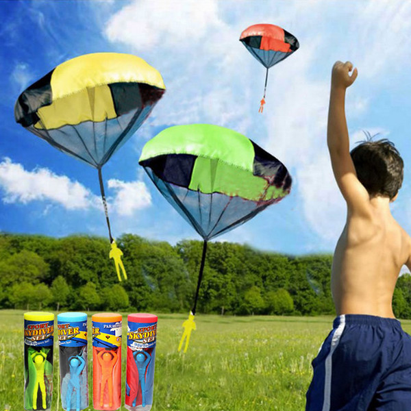 Hand Throwing kids mini play parachute toy soldier Outdoor sports Children's Educational Toys With Figure Soldier