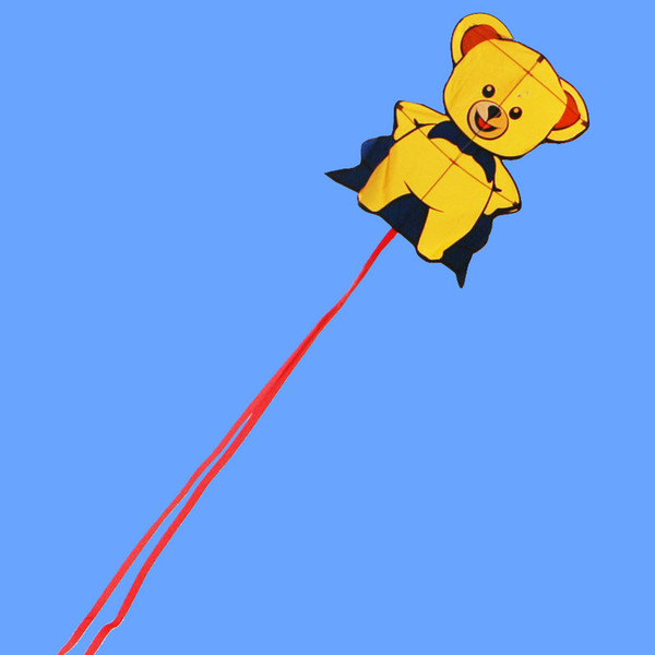 high quality free shipping lovely bear kite ripstop nylon with handle line easy control flying higher weifang kite new design