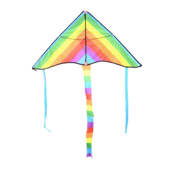 Outdoor Rainbow Kite Long Tail Nylon Toys for Kids Children's Kite Stunt Surf without Control Bar single-line kites