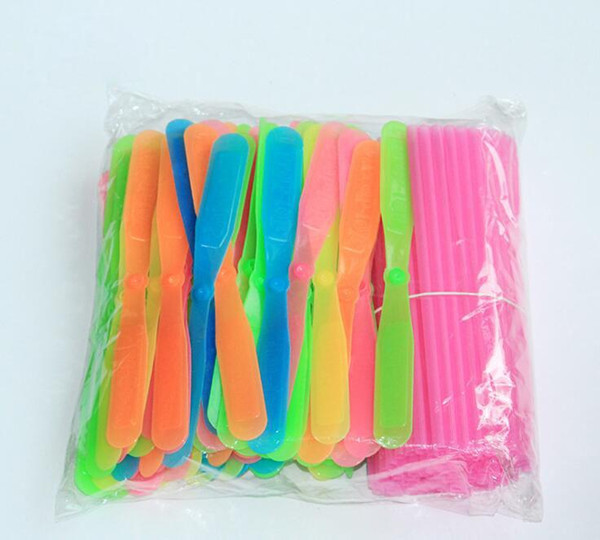 100pcs/lot Novelty Plastic Bamboo Dragonfly Propeller Outdoor Toy Kids Gift Flying Classic Children Traditional Toys