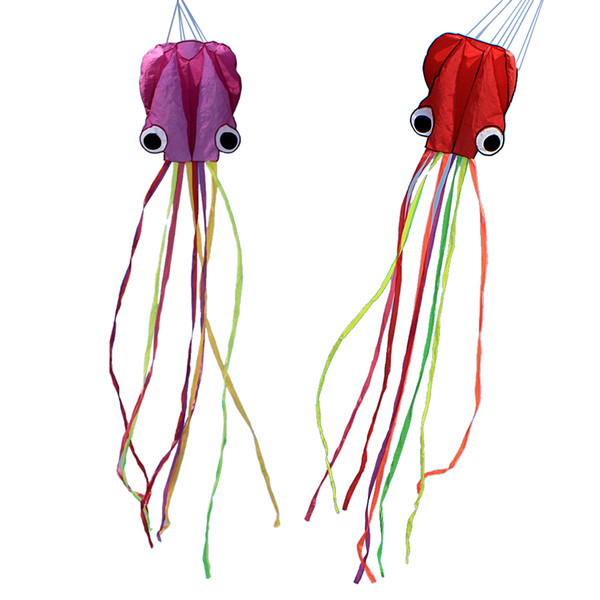 4M Large Cartoon Octopus Kite Single Line Stunt /Software Power Children Outdoor Kite with 30m Kite String
